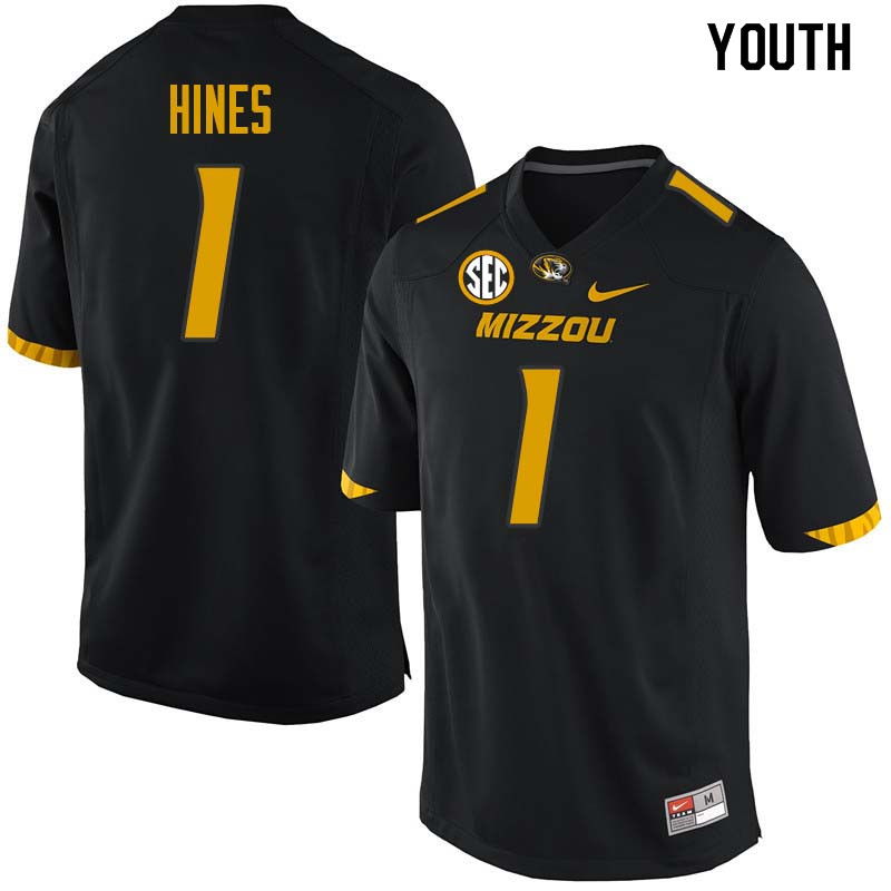 Youth #1 Anthony Hines Missouri Tigers College Football Jerseys Sale-Black